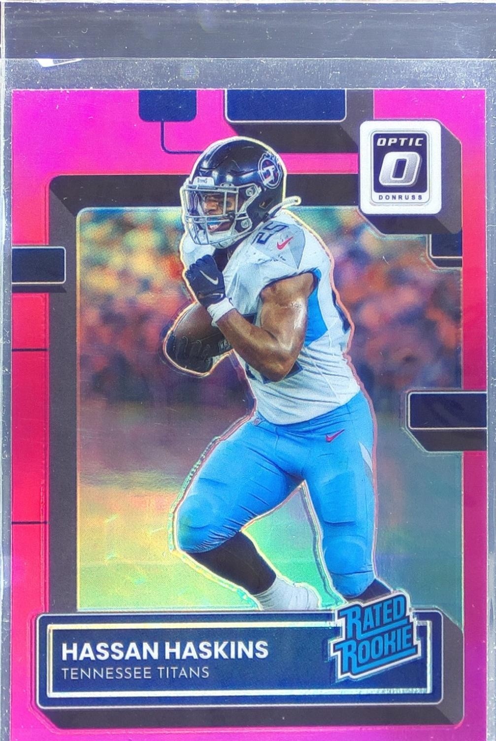 2022 Donruss Optic Hassan Haskins Pink RC #242 Titans