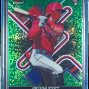 2022 Finest Bryson Stott Green Speckle Refractor SN125 #13 Phillies