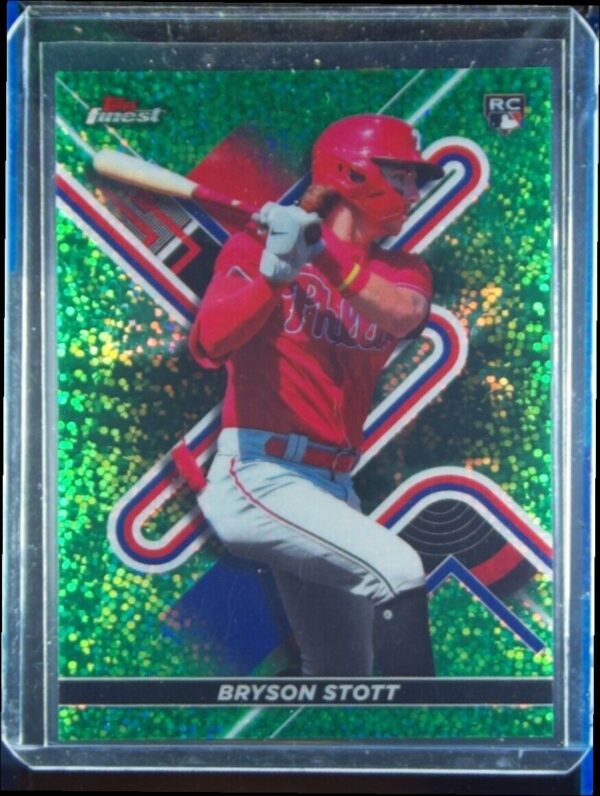 2022 Finest Bryson Stott Green Speckle Refractor SN125 #13 Phillies