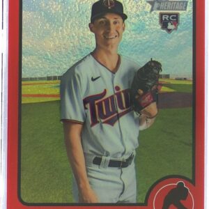 2022 Heritage Griffin Jax Chrome Red Refractor /573 RC #268 Twins