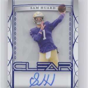 2022 Leaf Trinity Sam Huard #CA-SH1 Longhorns Clear Autographs Navy