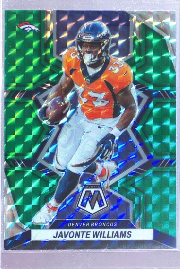 2022 Mosaic Javonte Williams Mosaic Green #61 Broncos