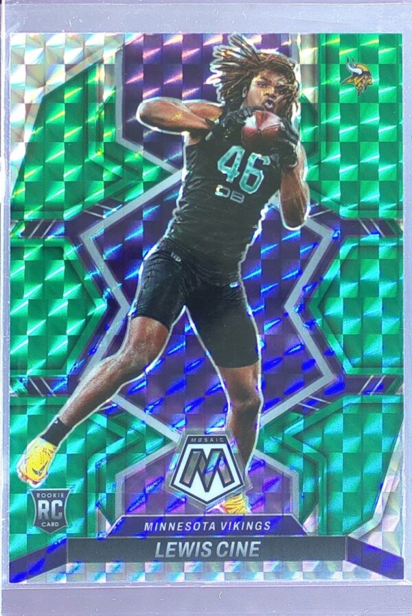 2022 Mosaic Lewis Cine Mosaic Green RC #379 Vikings