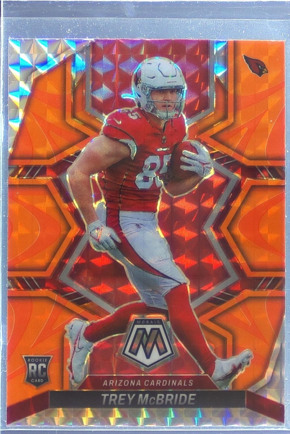 2022 Mosaic Trey McBride Mosaic Reactive Orange RC #331 Cardinals
