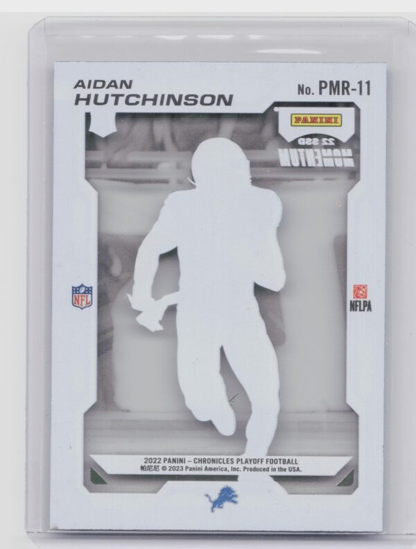 2022 Panini Chronicles Aidan Hutchinson #PMR-11 Lions Playoff Momentum Rookies - Image 3