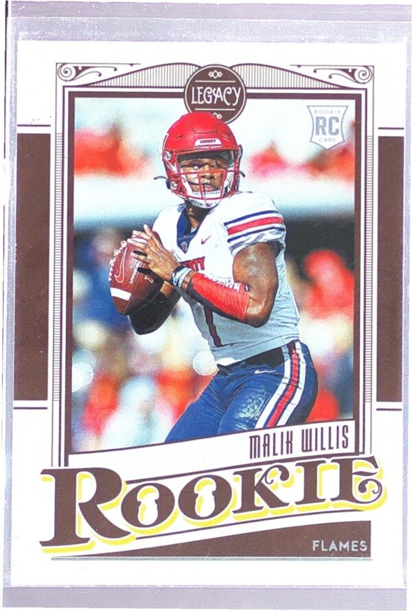 2022 Panini Chronicles Draft Picks Malik Willis RC #2 Flames Legacy Rookies