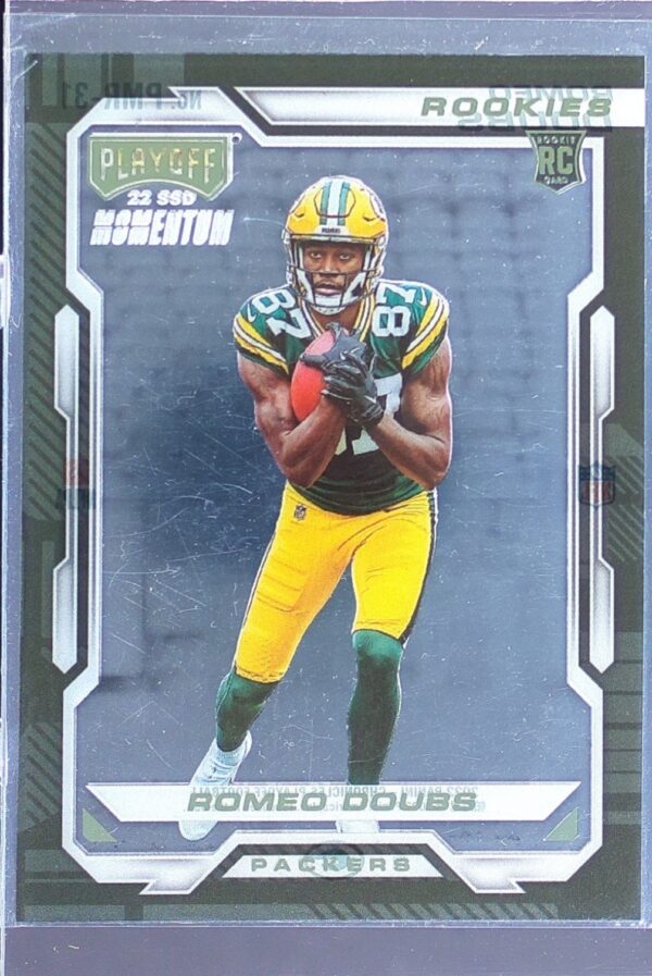 2022 Panini Chronicles Romeo Doubs RC #PMR-31 Packers Playoff Momentum Rookies