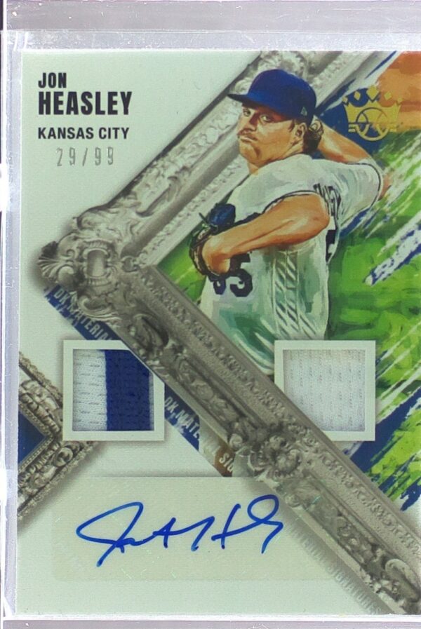 2022 Panini Diamond Kings Jon Heasley Auto /99 JSY #DMS-JH Royals DK Materials S