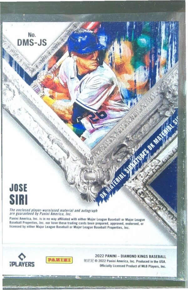 2022 Panini Diamond Kings Jose Siri Auto JSY #DMS-JS Astros DK Materials - Image 3