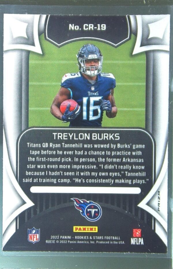 2022 Panini Rookies & Stars Treylon Burks RC #CR-19 Titans Crusade Silver - Image 3