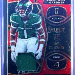 2022 Panini Select Ahmad Gardner MEM #DS-20 Jets Draft Selections Memorabilia Re