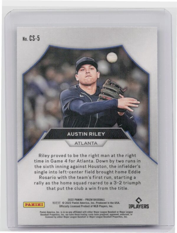 2022 Prizm Austin Riley #CS-5 Braves Championship Stage - Image 3