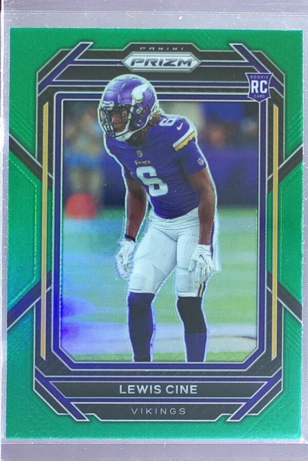 2022 Prizm Lewis Cine Green RC #380 Vikings