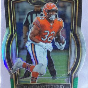 2022 Select David Montgomery Black and Green Prizm Die Cut #283 Bears