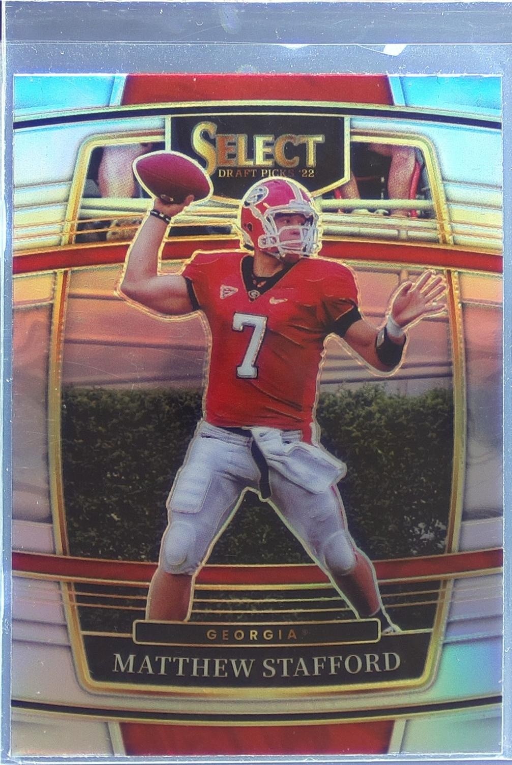 2022 Select Draft Picks Matthew Stafford Silver Prizm #67 Bulldogs