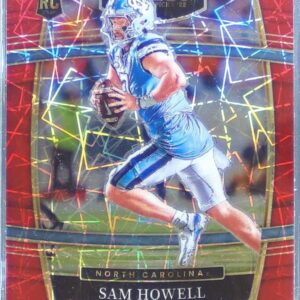 2022 Select Draft Picks Sam Howell Red Lazer Prizm RC #3 Heels