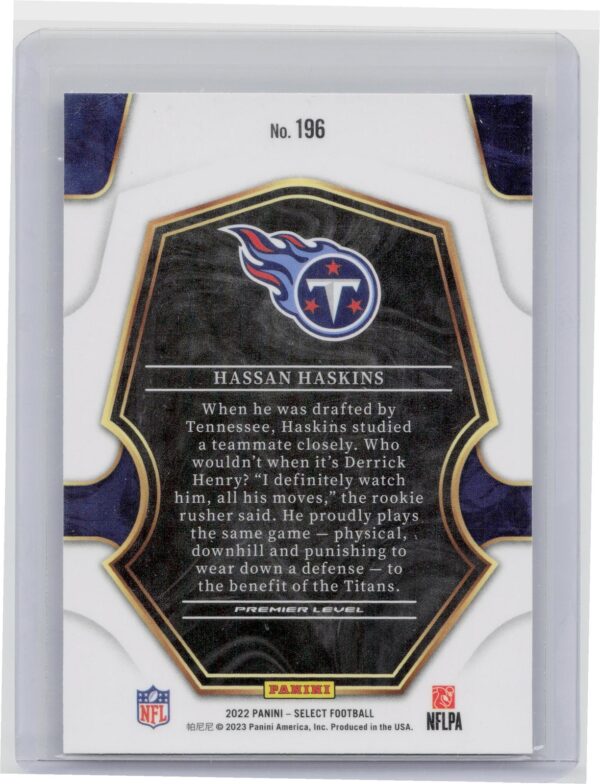 2022 Select Hassan Haskins RC #196 Titans - Image 3