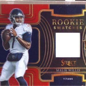 2022 Select Malik Willis RC JSY #RSW-2 Titans Rookie Swatches Red Prizm