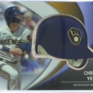 2022 Topps Christian Yelich #BH-CY Brewers Batting Helmet Commemorative Relic