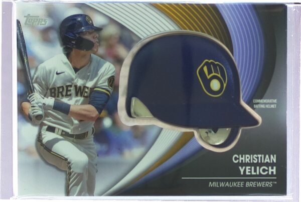 2022 Topps Christian Yelich #BH-CY Brewers Batting Helmet Commemorative Relic