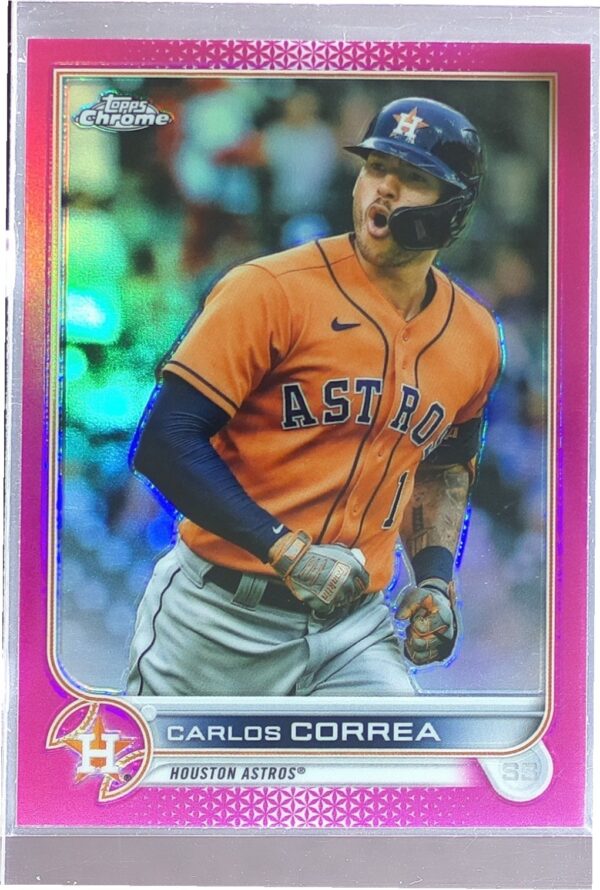 2022 Topps Chrome Carlos Correa Pink Refractor #213 Astros