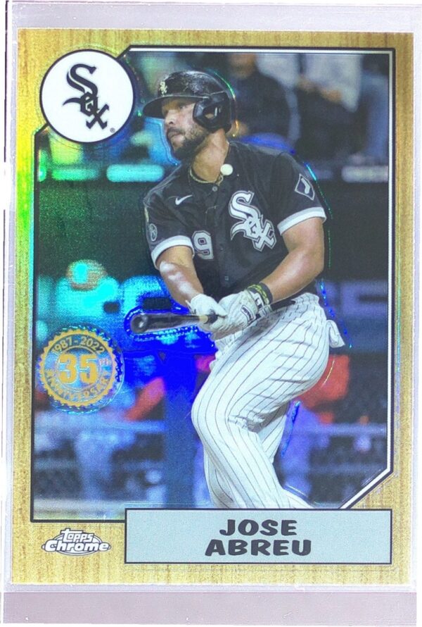 2022 Topps Chrome Jose Abreu #87BC-9 Sox 1987 Topps Baseball 35th Anniversary