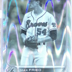 2022 Topps Chrome Sonic Max Fried Black & White RayWave #75 Braves
