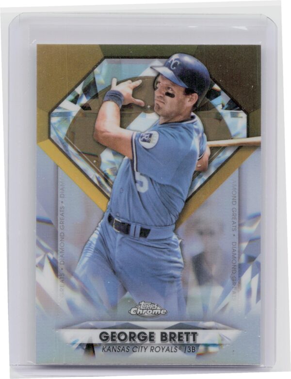2022 Topps Chrome Update George Brett #DGC-35 Royals Diamond Greats Die Cuts