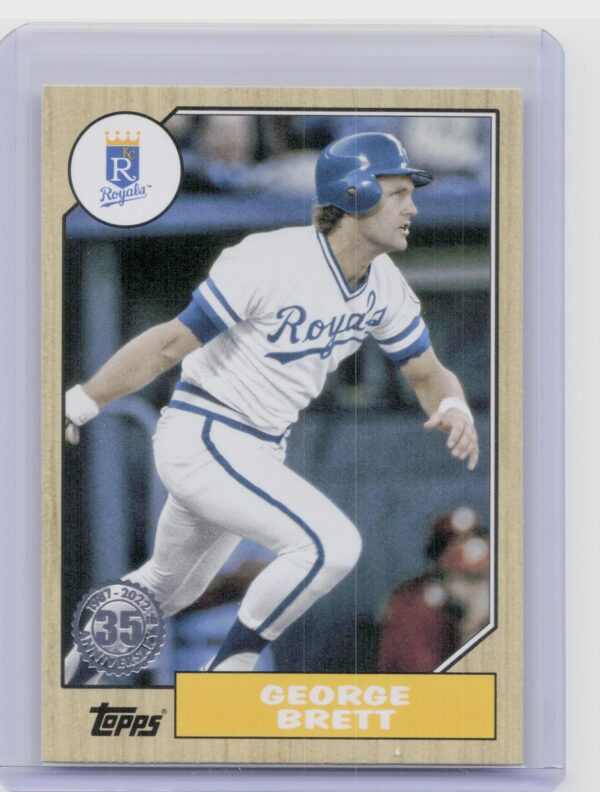 2022 Topps George Brett #T87-68 Royals 1987 Topps Baseball 35th Anniversary