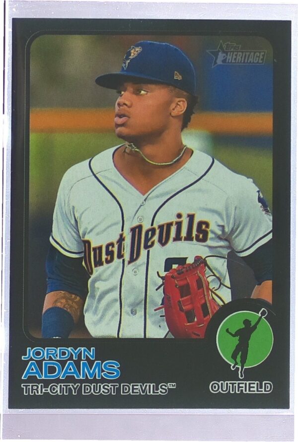 2022 Topps Heritage Minor League Jordyn Adams Black Border /50 #87 Devils