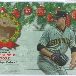 2022 Topps Holiday Mackenzie Gore JSY #WRC-MG Padres Relics