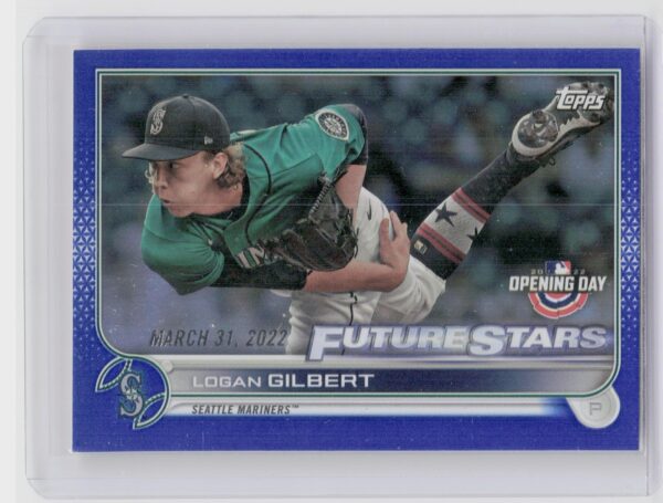 2022 Topps Logan Gilbert Royal Blue #156 Mariners