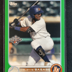 2022 Topps Pro Debut Osleivis Basabe Green /99 Bowling Green Hot Rods PD-26