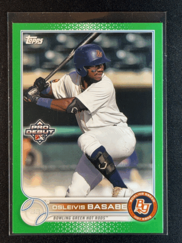 2022 Topps Pro Debut Osleivis Basabe Green /99 Bowling Green Hot Rods PD-26