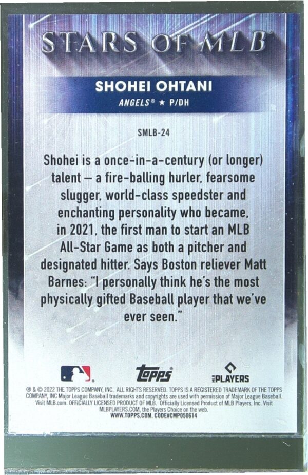 2022 Topps Shohei Ohtani #SMLB-24 Angels Stars of MLB - Image 3