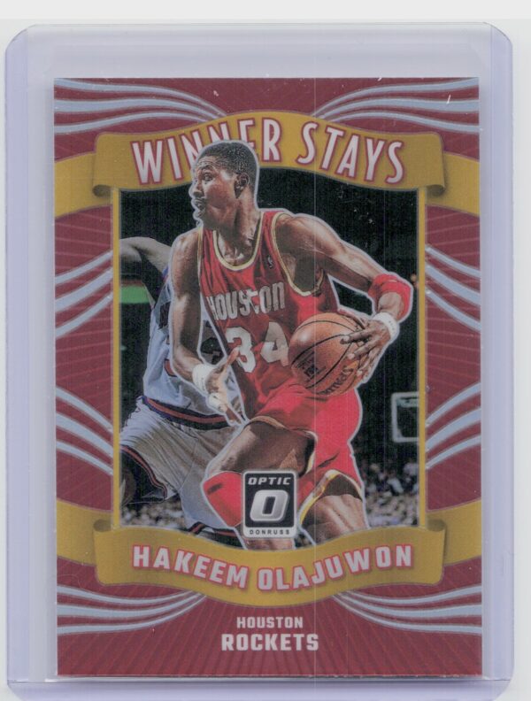 2023-24 Donruss Optic Hakeem Olajuwon 12 Rockets Winner Stays