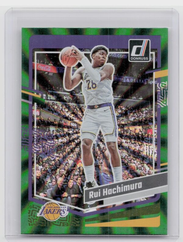 2023-24 Donruss Rui Hachimura Green Laser Holo #37 Lakers