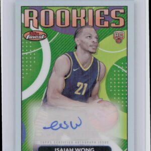 2023-24 Finest Isaiah Wong Auto RC RFA-IW Pacers Rookie Finest Autographs