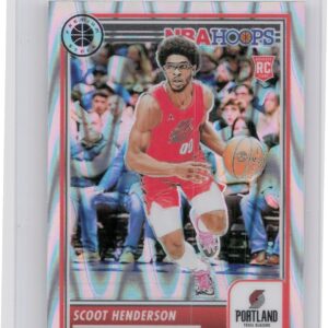 2023-24 Hoops Premium Stock Scoot Henderson Seismic Prizm 137 Blazers