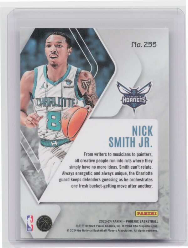 2023-24 Panini Phoenix Nick Smith Jr. RC 255 Hornets - Image 3