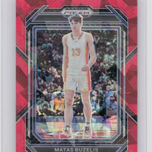 2023-24 Panini Prizm Draft Picks Matas Buzelis Red Ice #13