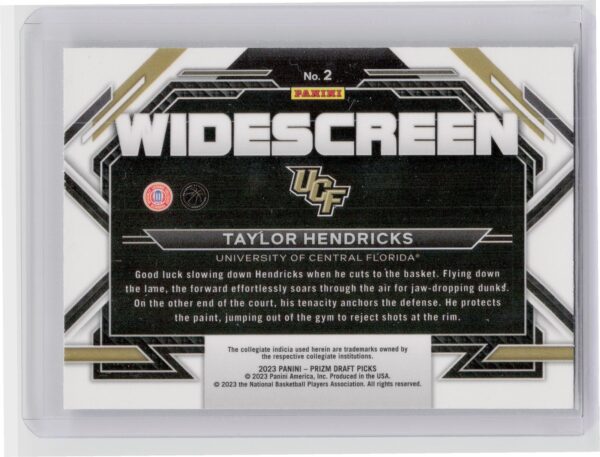 2023-24 Panini Prizm Draft Picks Taylor Hendricks Windescreen #2 UCF - Image 3