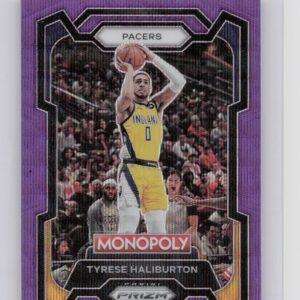 2023-24 Panini Prizm Monopoly Tyrese Haliburton Purple #34 Pacers