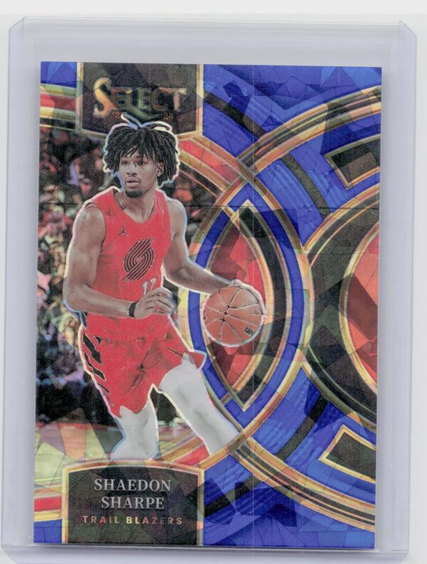 2023-24 Select Shaedon Sharpe Blue Cracked Ice Prizms #186 Blazers