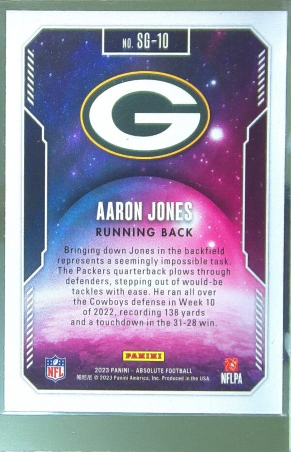 2023 Absolute Aaron Jones #SG-10 Packers Star Gazing - Image 3