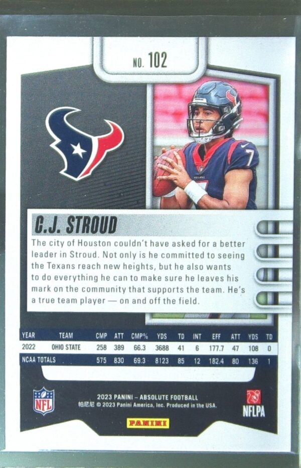 2023 Absolute C.J. Stroud Retail RC #102 Texans - Image 3
