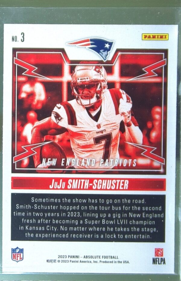 2023 Absolute JuJu Smith-Schuster #3 Patriots Rock Out - Image 3