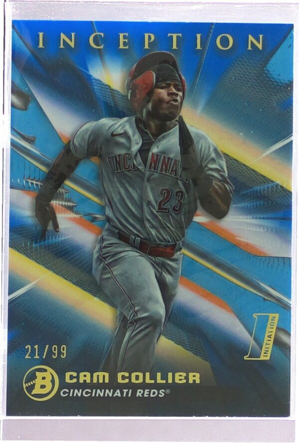 2023 Bowman Inception Cam Collier Blue Foil /99 #86 Reds