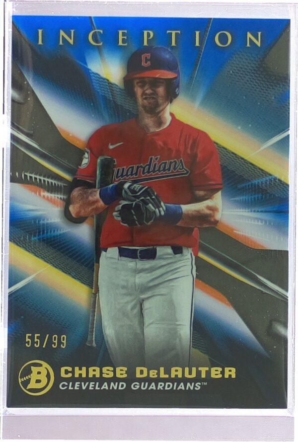 2023 Bowman Inception Chase DeLauter Blue Foil /99 #4 Guardians