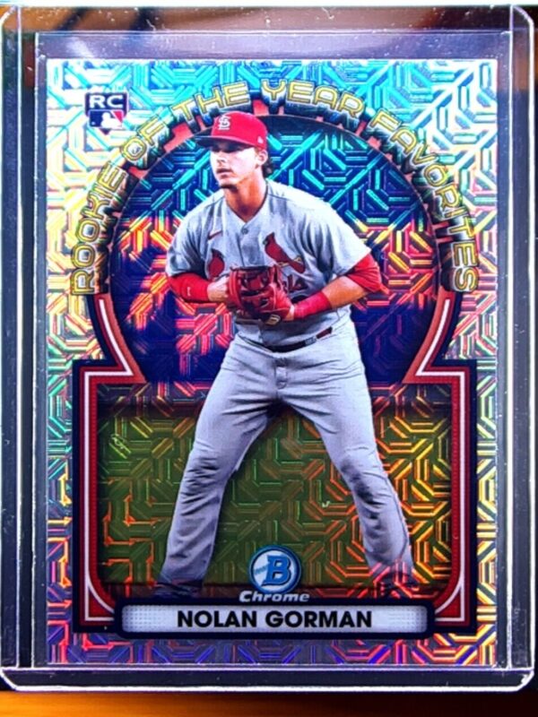 2023 Bowman Nolan Gorman #ROYF-5 Cardinals Rookie of the Year Favorites Blue